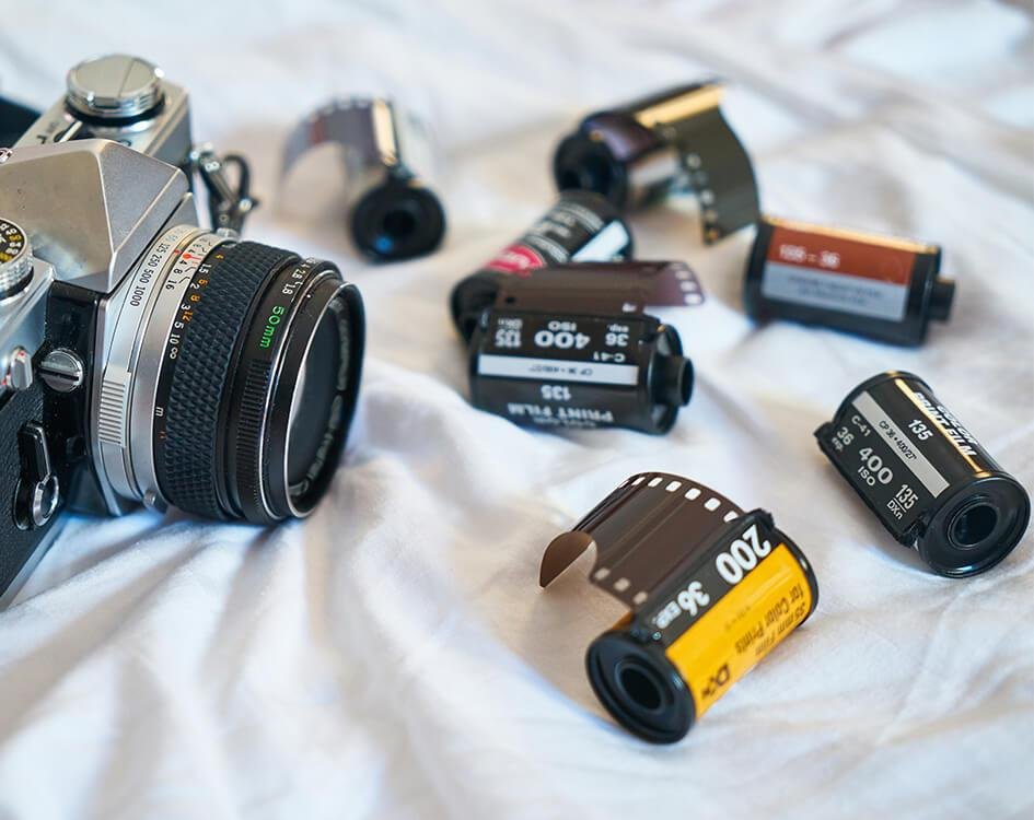 Indore, India: June 4,'2020: Vintage Olympus Film Camera. Kodak Film Reels.  Retro Camera. Stock Photo, Picture and Royalty Free Image. Image 150199347.