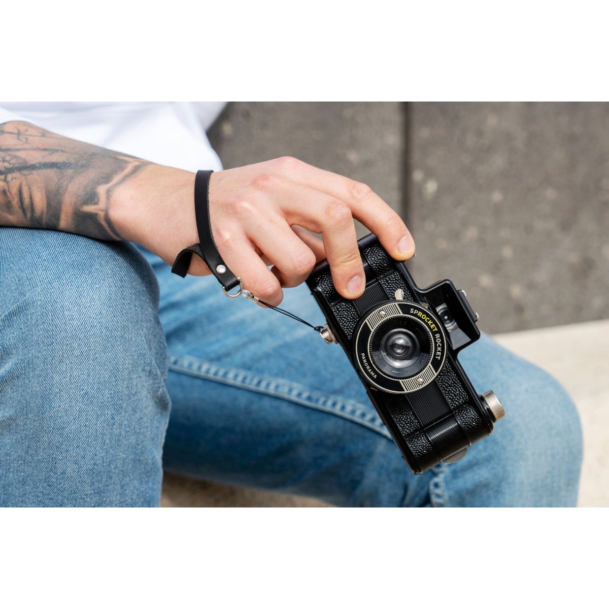 Lomography Black Leather Wrist Strap - Image 3